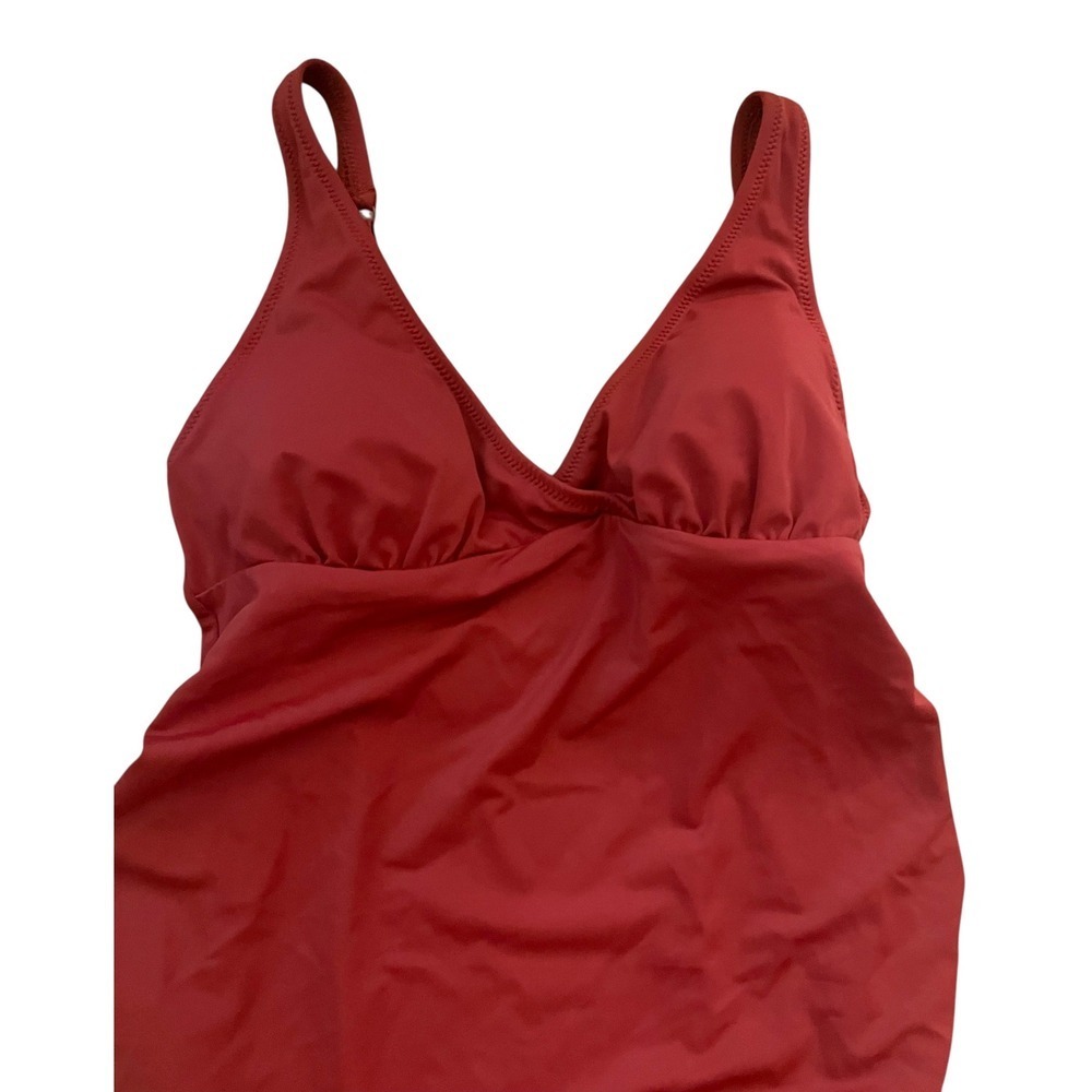 NEW Amazon Essentials Small Maternity One Piece Swimsuit UPF 50 V-Neck Ruched - Picture 8 of 11
